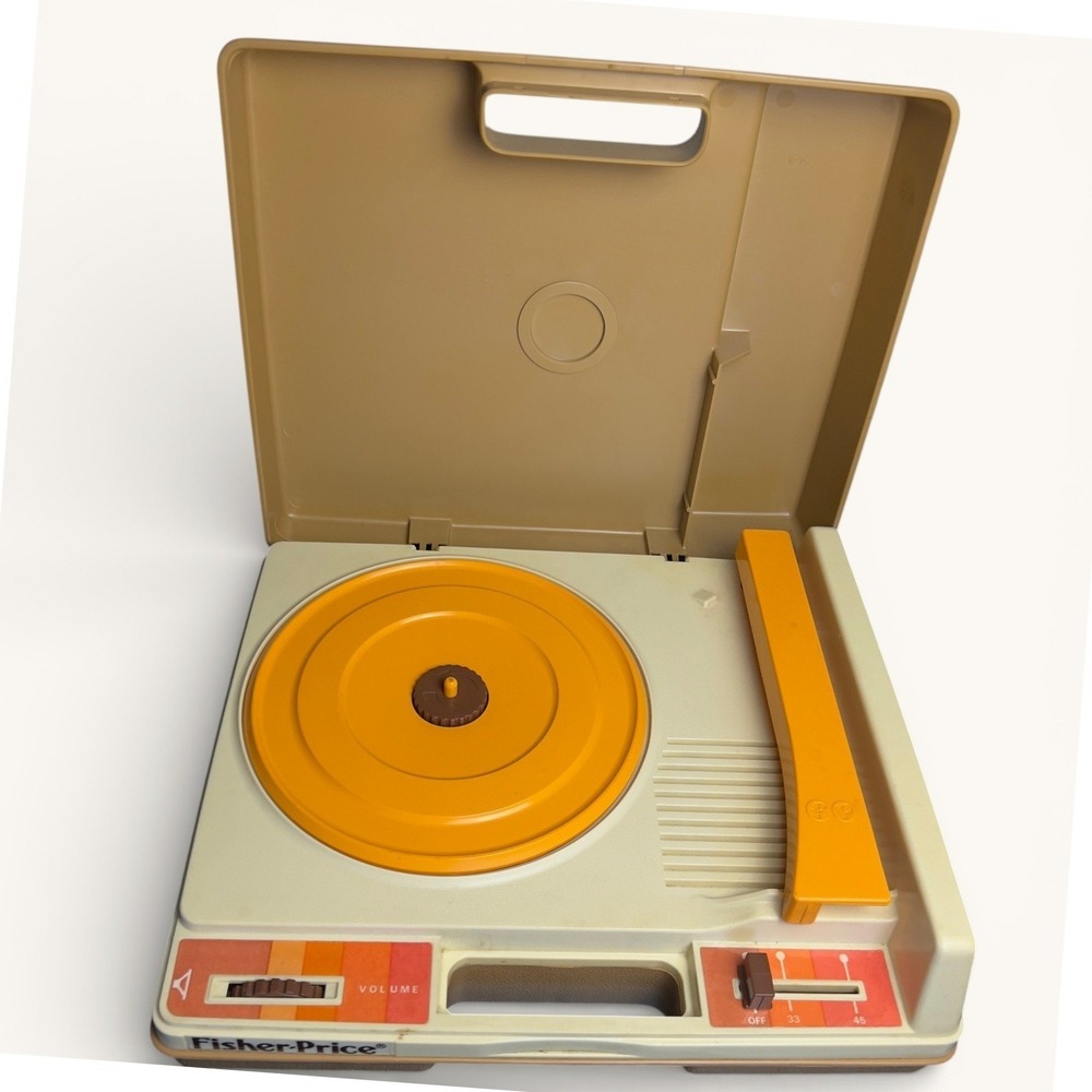 Vintage Fisher Price Record Player 825 1978 Portable Turntable 33 45 RPM